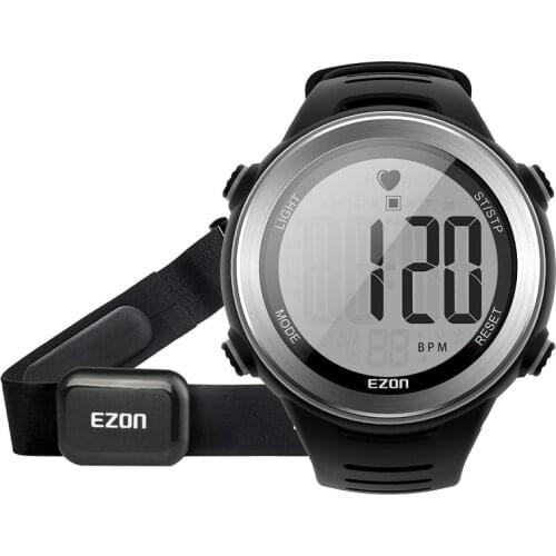 Outdoor Running Sports Watches With Chest Strap Heart Rate Monitor Digital Watch Alarm Stopwatch for Men Women