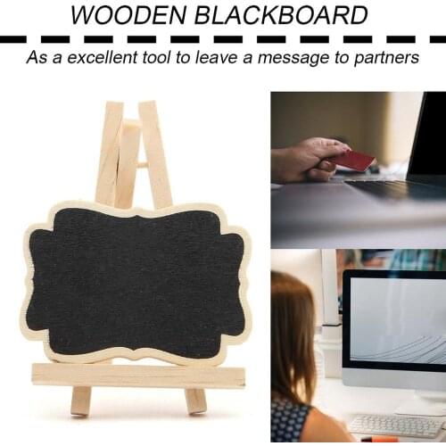 Wooden Blackboard Universal Message Board 10 PCS/Set Mini Chalkboard Portable Wedding Party Decor Decorative Parts