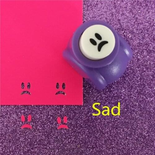 3/8 inch unhappy facial expression craft punch sad shape hole punch scrapbook paper cutter scrapbooking punches Embossing device