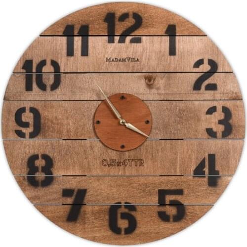 Madamvila Palette Decorative Wooden Wall clock 50 cm Wall clock