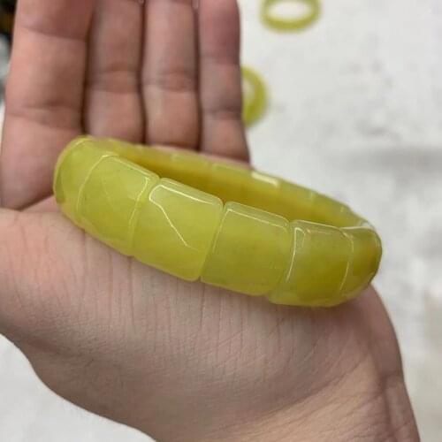 Natural lemon jade beads bracelet natural gemstone jewelry bangle for woman for gift wholesale
