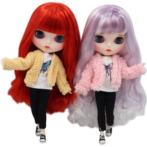 Clothes for 1/6 Blyth doll Cute jacket with white short-sleeved black trousers for girl gift ICY BJD toy