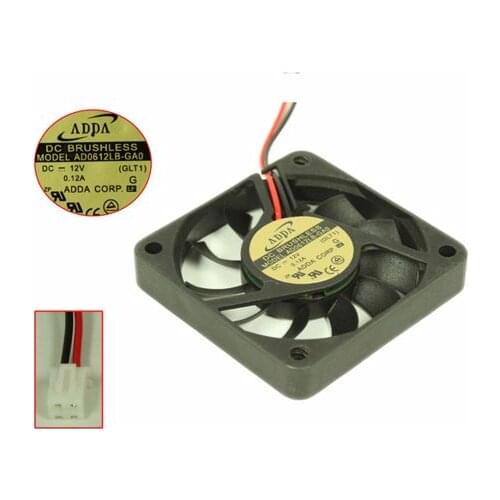 ADDA AD0612LB-GA0 GLT1 DC 12V 0.12A 60x60x10mm 2-Wire Server Cooling Fan
