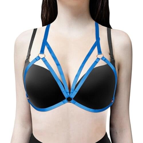 Sexy Ladies Women Body Harness Bra Fetish Chest Bondage Lingerie Erotic Cage Bra Gothic Garter Belt Suspenders Accessories