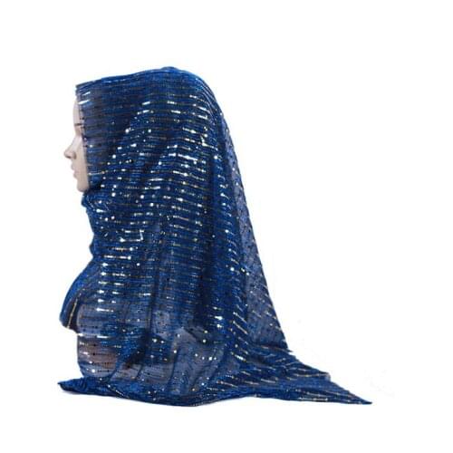 2019 Summer Shimmer Visose Women Scarf Lurex Muslim Hijabs Turban Glitters Long Shawl Pashmina Sequins Arab Headscarf 180x68cm