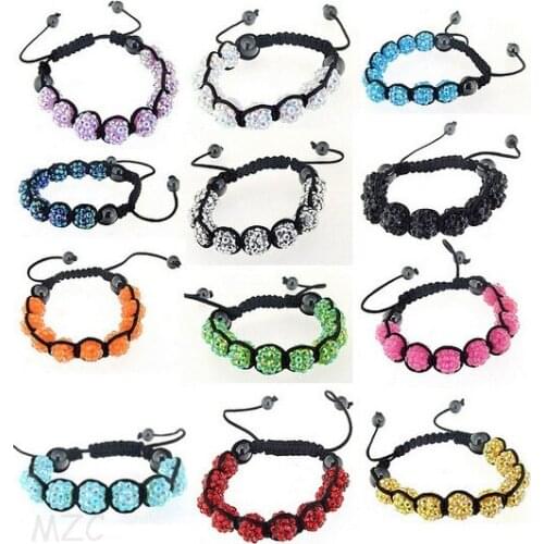 Mixed random color bead jewelry. crystal Bracelet For men Women jewelry resin bead micro gdf2