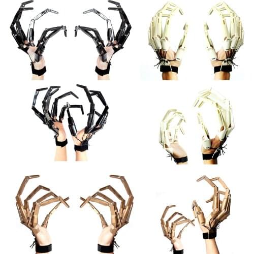Halloween Decoration Articulated Fingers Flexible Joint Finger Halloween Party Cosplay Costume Props Horror Ghost Claw Gloves