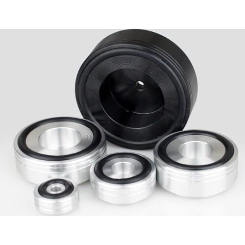 4pcs HIFI Audio Speakers Amplifier CD Player Aluminum Alloy/Rubber Anti-shock Shock Absorber Foot Pad Feet Pads Vibration Stands