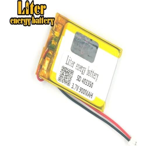 Plug 1.5-2P 403350 403550 3.7V 900mah high quality rechargeable lithium-ion battery for MP3 MP4 MP5 small toys Bluetooth stereo