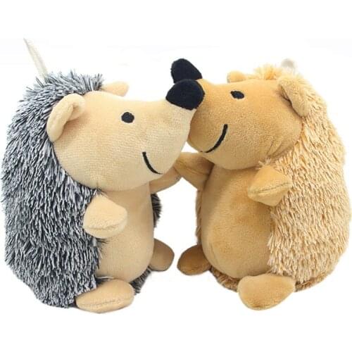 Funny Cute Hedgehog Pet Plush Animal Doll For Dogs Puppy Bite Resistant Molar Chew Squeak Toy For Teeth Cleaning New