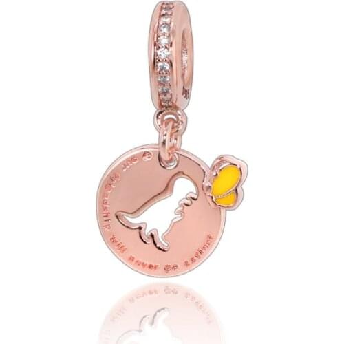 Lady Gift Fashion Jewelry 925 Sterling Silver Beads Fit Original Pandora Bracelets Dinosaur Dangle Charm DIY Women Style