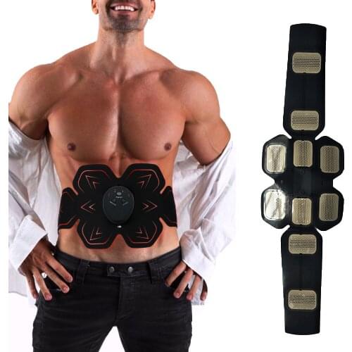 EMS Electric Vibration Abdominal Muscle Trainer Body Slimming Machine Fat Burning Fitness Massage Abdominal Loss Exercise Belt