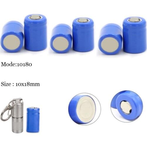 3.7V 10180 Rechargeable Li-ion Battery ICR10180 cell 100mAh for Mini UC02 LED flashlight torch and speaker