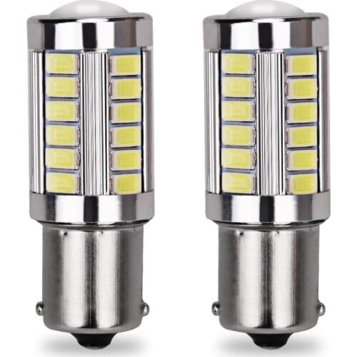 10pcs 1156 P21W BA15S 5630 5730 LED Brake Lights 12V Auto Reverse Lamp Turn Signal Daytime Running Light red white yellow