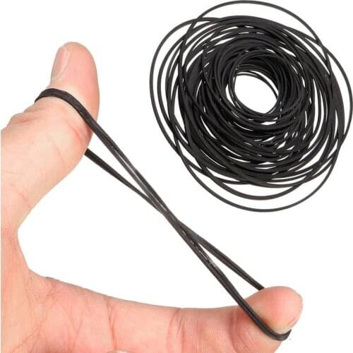 100pcs Black Mix Cassette Tape Belt Square Universal 40-135mm Machine Belt For Recorders Walkman DVD Drive