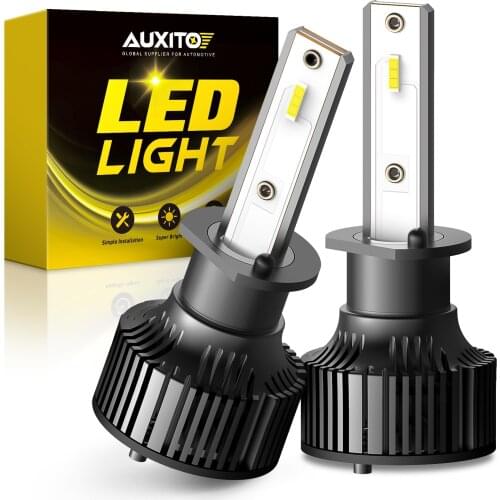 2Pcs AUXITO H1 LED 6000K Car Headlight Bulb for Ford Focus Fiesta C-Max 2018 2017 2016 2015 2014 Headlamp LED H7 H4 9003 H11 H8