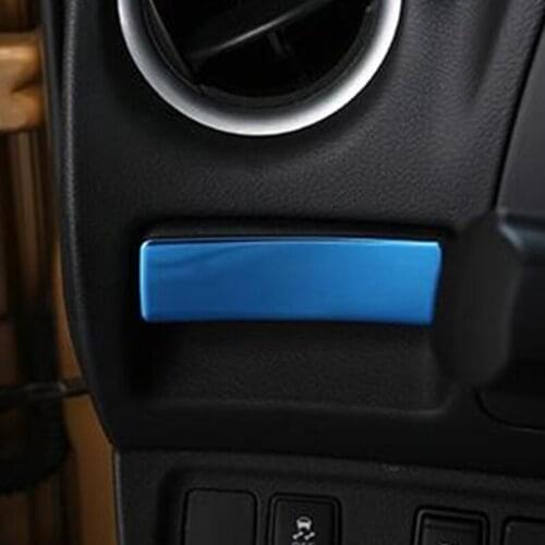 For Renault Alaskan 4WD 2016 2017 Stainless Steel Car Copilot Front Water Cup Frame Handle Cover Trim Sticker Car Styling 2pcs