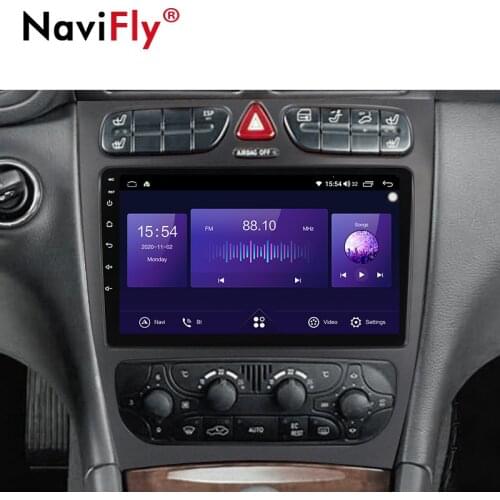 6G+128G Android 10 DSP SWC QLED 2 Din Car Multimedia Player GPS Autoradio For Mercedes Benz C-Class W209 C200 C320 C350 CLK W209