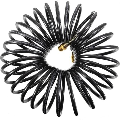 7.5M 25FT Air Hose 1/4"NPT Pneumatic Airline Compressor Hardware Pneumatic Parts Pipe Fitting Tube Black