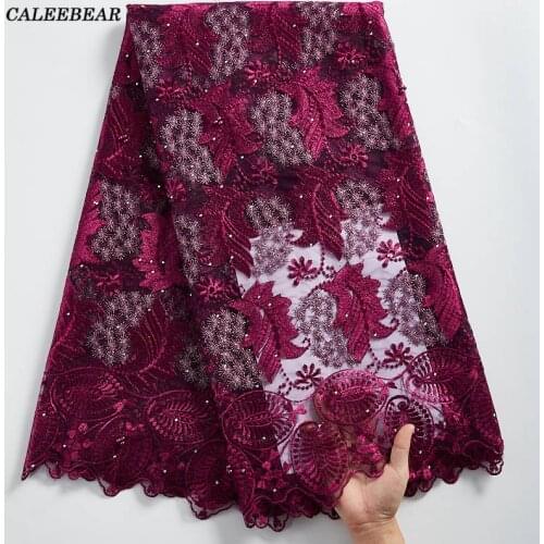 African Lace Fabric With Stones Cheap French Lace Fabric High Quality Nigerian Mesh Lace Fabrics For Party Wedding Sewing S2319
