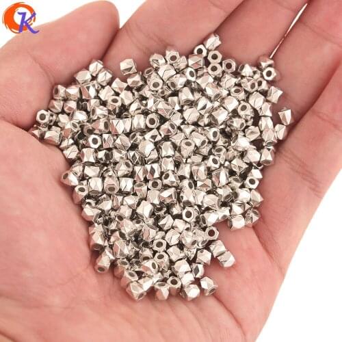 Cordial Design 4MM 3000Pcs Acrylic Beads/Earring Findings/Polyhedral Shape/Rhodium Plating/DIY/Hand Made/Jewelry Accessories