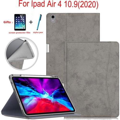 Coque for iPad Air 4 10.9 Case 2020 with Pencil Holder Soft TPU Back Stand Cover for iPad Air 4th generation Tablet Case Funda