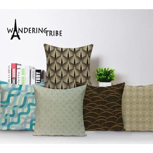 Abstract Geometric Cushion Cover Mandala Stripe Pillowcase Lattice Cushion Covers Home Decor Sofa Car Linen Pillow Cases Kissen