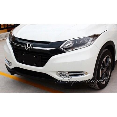 For Honda Vezel HR-V Front Head Light Cover Trim 2pcs Chromed Free Shipping