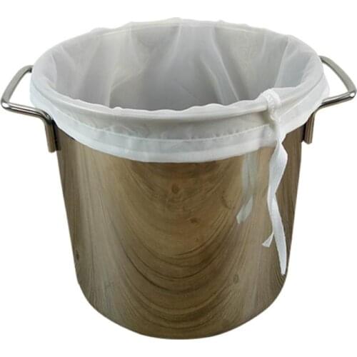 Home Reusable Drawstring 100 Mesh Wine Beer Juice Coffee Brew Filter Bag Pouch Food Filter Bag Filter Sieve Juice Milk Net