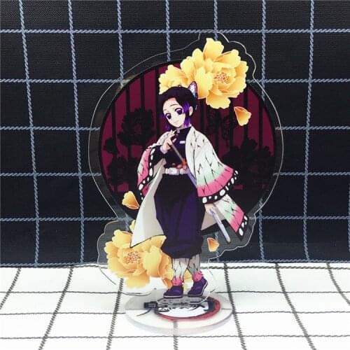Anime Demon Slayer Acrylic Figure Kochou Shinobu Tanjirou Nezuko Stand Model Toys Kawaii Accessories For Boys Girls Gifts