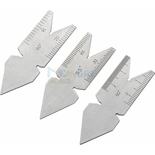 Measuring Lathe Tools 55/60 Center Gauge Angle Degrees Template Inch Metric Screw Thread Pitch Gauge