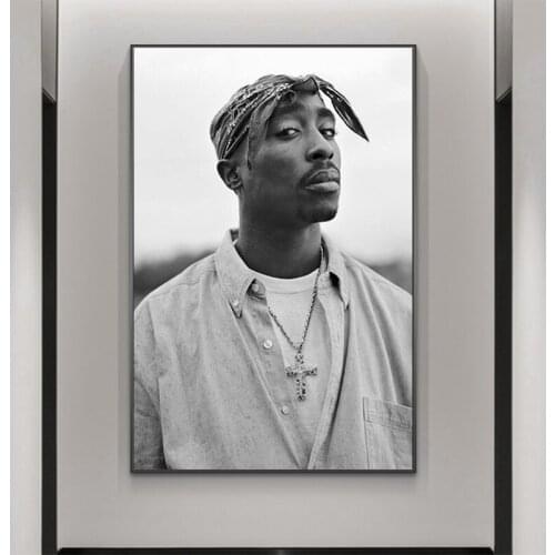 Modern Hip Hop Rapper Star Canvas Painting Tupac Shakur 2PAC Posters and Prints Wall Art Picture for Living Room Decor Cuadros