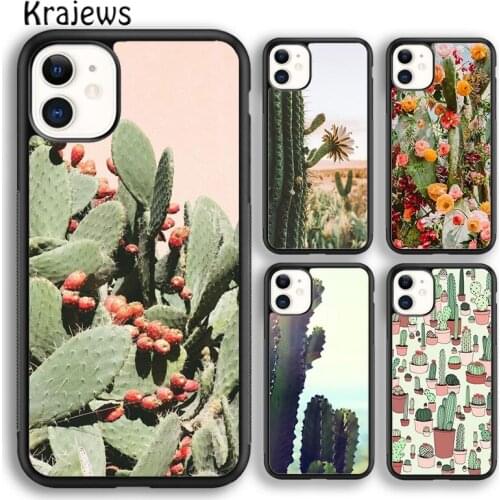 Krajews Cute Cactus Hug Summer Phone Case Cover For iPhone 5s 6s 7 8 plus X XS XR 11 12 pro max Samsung Galaxy S7 S8 S9 S10 Plus