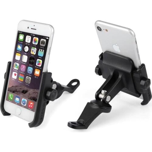 Aluminum Alloy Scooter Rear View Mirror Mount Mobile Phone Grip Holder Bracket Cradle for iPhone XS,XR, 8 Plus Galaxy S9 etc