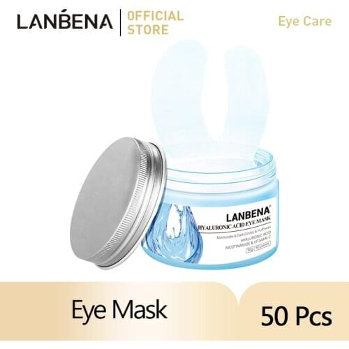 LANBENA Retinol Eye Mask Hyaluronic Acid Eye Patches Serum Reduces Dark Circles Bags Eye Lines Repair Nourish Firming Skin Care