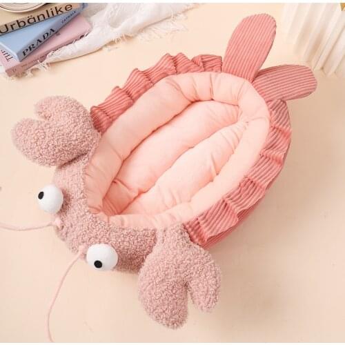 Cute Lobster Cat Bed House Medium Size , Pet Bed Soft Warm Cat Cuddle Bed, Lovely Pet Supplies for Cats Kittens Small Dogs Bed