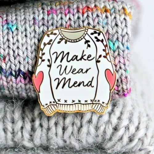 Cartoons Make Wear Mend Sweater Enamel Brooch Pin Backpack Hat Bag Lapel Pins Badges Women Mens Fashion Jewelry Accessories