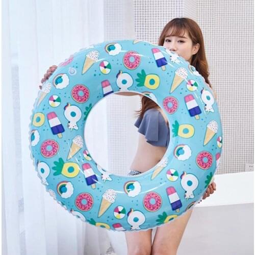 Rooxin Inflatable Circle Swimming Ring for Kids Adults Ice Cream Women Baby Swimming Circle Swim Ring Pool Float Party Toys