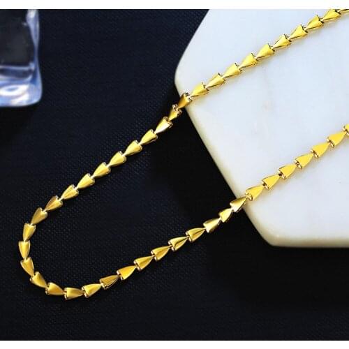 Arrowhead Awl Necklace Gold Plated color Triangle Chain Necklace For Women men Jewelry Simple Atmosphere Jewellery J102