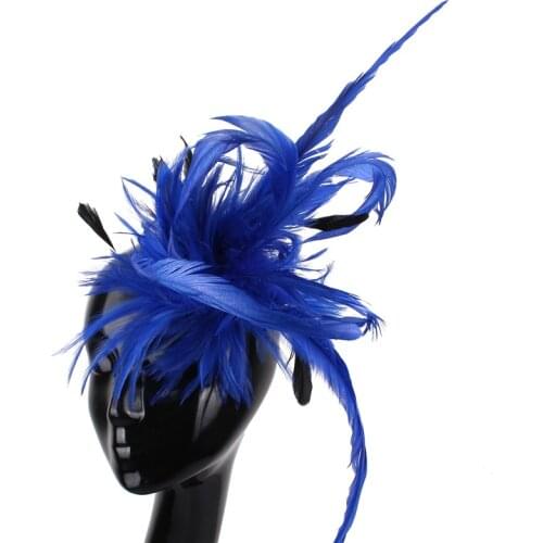 New Design Women Wedding Dance Hair Feather Fascinator Accessories Hair Clip Bride Wedding Fashion Headwear Lady Party Headdress