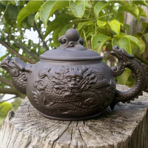 Authentic YIXING TEAPOT DRAGON TEA POT 380ML CAPACITY 380cc Volume Purple Clay KUNG FU TEA SET KETTLE FREE SHIPPING FAST POST