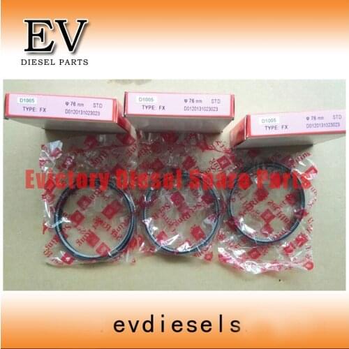 EV For Kubota Tractor engine repair D850 piston ring full engine gasket kit main/crankshaft bearing con rod bearing