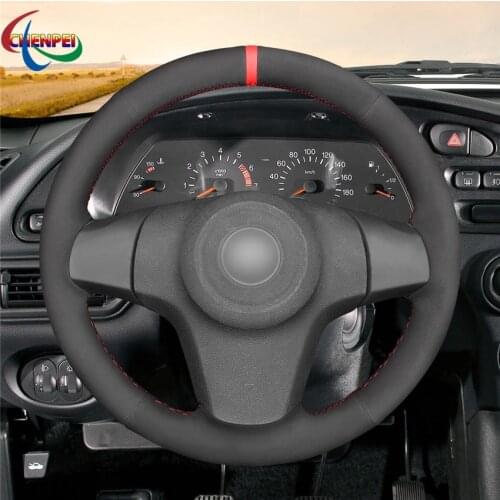 DIY Hand-Stitched Non-slip Black Suede Car Steering Wheel Cover For Chevrolet Niva 2006-2014 Car Interior Accessories
