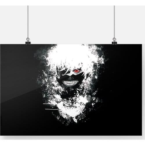 Tokyo Ghoul Ken Kaneki Anime Poster Framed Wooden Frame Canvas Painting Wall Art Decor Room Bedroom Study Home Decoration Prints