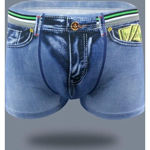 3D Printed Underpants For Male Cotton Bottom Mens Breathable Underwear Elastic Waist Boxer Shorts Sexy Pantis