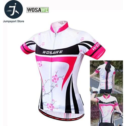 WOSAWE Summer Women Cycling Jersey Ladies Shirt MTB Mountain Bike Maillot Ciclismo Downhill Motocross Jersey Cycling Clothing