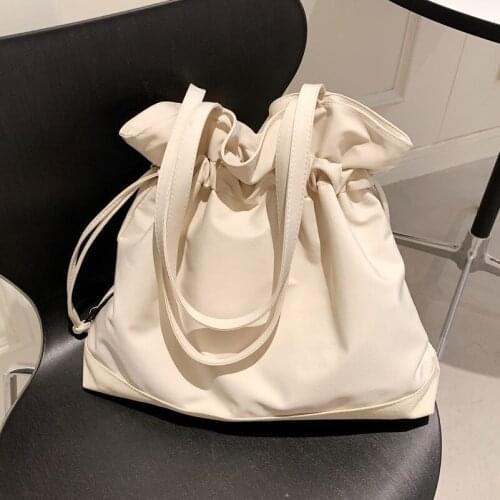 Lady Totes Shoulder Bag Big Capacity Drawstring Shopping Women Eco Reusable Shopper Bags Nylon Bucket bag handbags designer bag