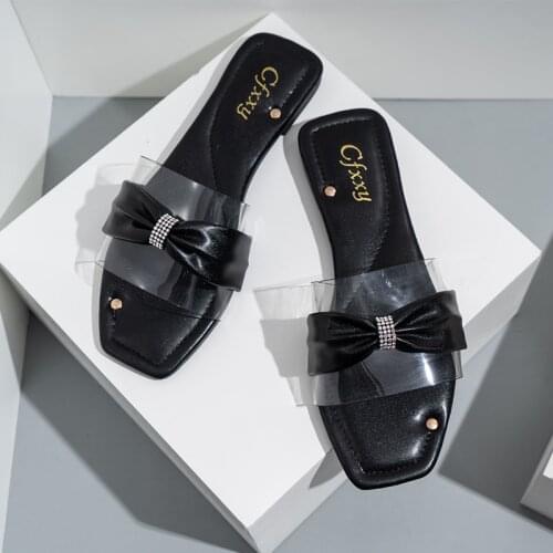 Womens Slippers 2021 Beach Flat Woman Summer Flip-flops Kawaii Shoes Slides Without Heels for New Luxury Outer wear Sandals