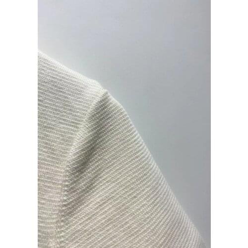 Women Knitted Top Summer Short Sleeve Turndown Collar Solid Striped Buttons Elegant High Street Chic Stunning Fashion Sweet M