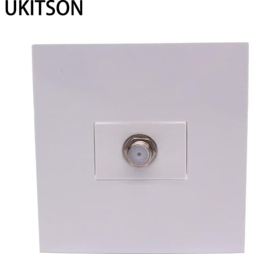 1 Port Dual Socket F Head TV Wall Panel Digital Satellite Television Faceplate 3 Connector DTV